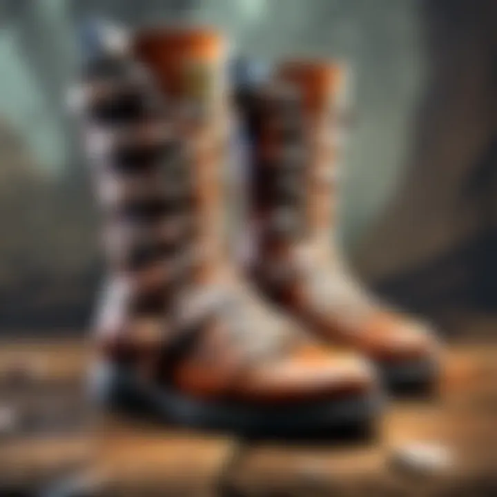 Visual exploration of the unique design features of bear trap boots