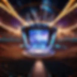 The breathtaking arena filled with passionate fans during the League of Legends Worlds event