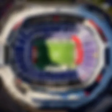 Spectacular aerial view of NRG Stadium during a thrilling event