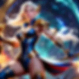Diana showcasing her celestial powers in a dynamic pose