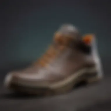 A close-up of the premium materials used in Ecco footwear.