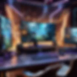 Official esports monitor showcasing vibrant graphics