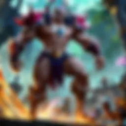 Intense competition in a League of Legends match