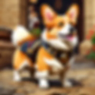 Corgi in Historical Setting