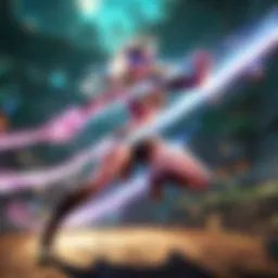 A vibrant League of Legends gameplay with dynamic Lightstream overlay