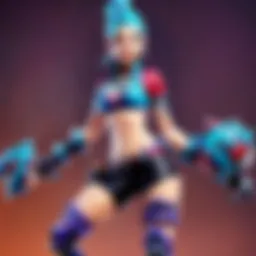 Jinx figurine showcasing character design and vibrant colors