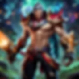 A mobile screen displaying League of Legends gameplay