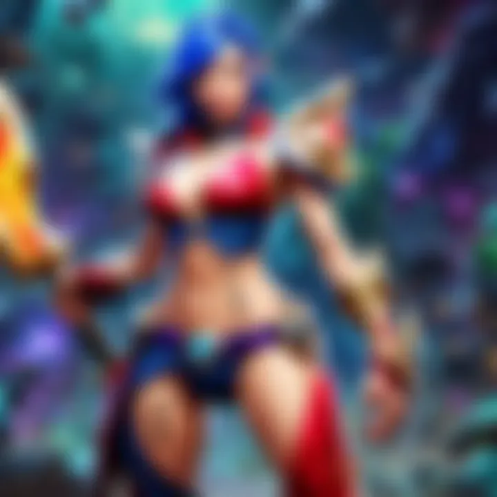 Vibrant showcase of League of Legends skins