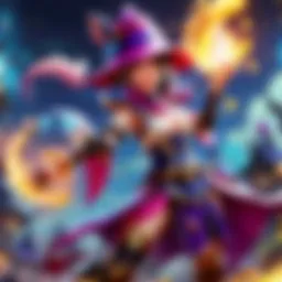 Lulu casting a spell in a vibrant game environment
