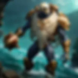 Nautilus in action with his anchor