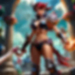 An enchanting scene from League of Legends featuring iconic characters