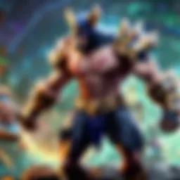 Dynamic gameplay showcasing champion abilities