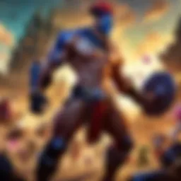 A vibrant promotional event showcasing League of Legends merchandise