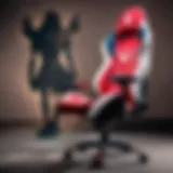 Close-up of Secretlab gaming chair featuring League of Legends design elements