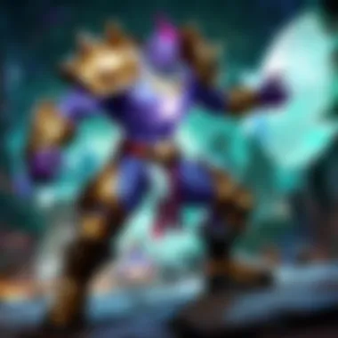 A close-up of a champion's character design illustrating their unique abilities.