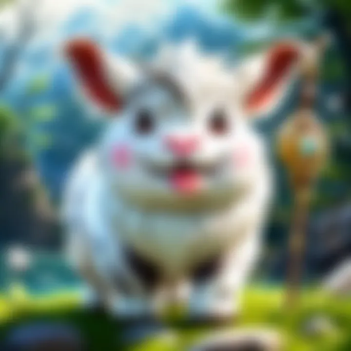 Adorable Poro frolicking in League of Legends