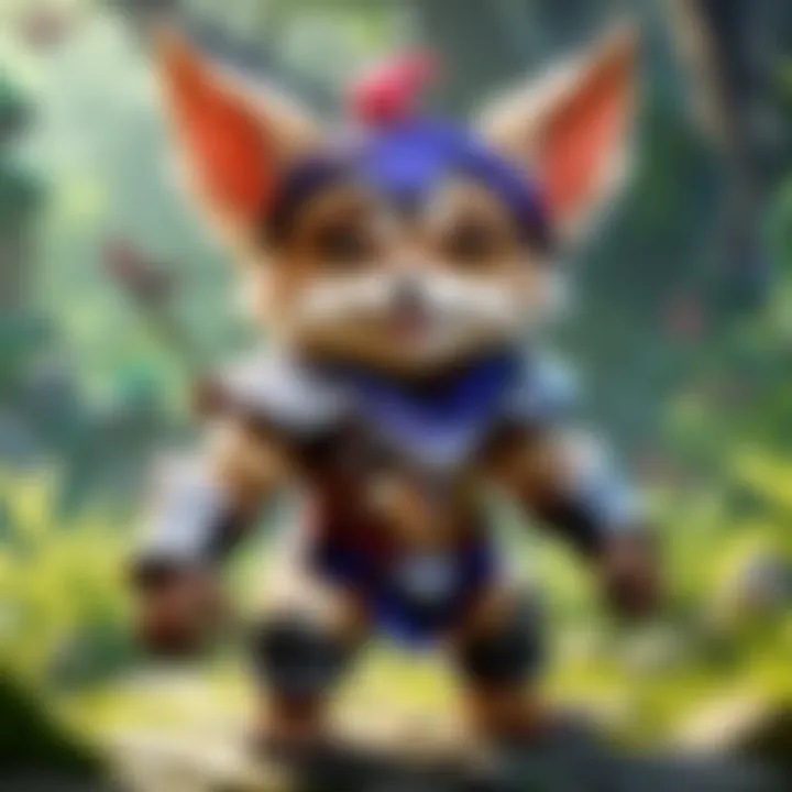 Mysterious Yordle riding a trusty companion in LoL