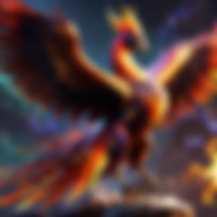 Enigmatic Phoenix spreading its fiery wings in LoL