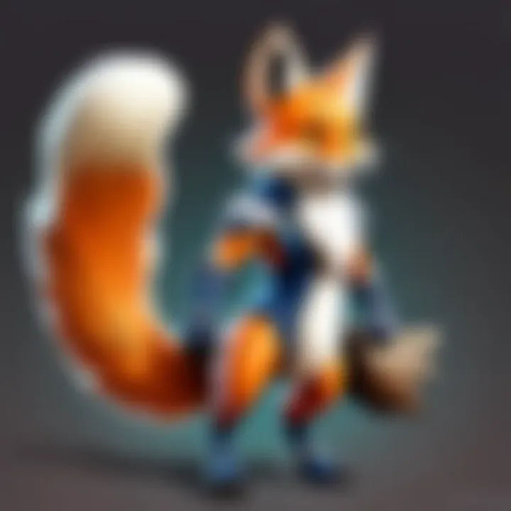 Fox Tails Game Character Illustration