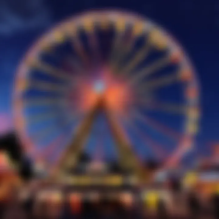 Group of friends enjoying a ride on Skyview Ferris Wheel