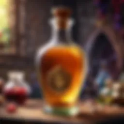 A vibrant healing potion bottle glowing with energy