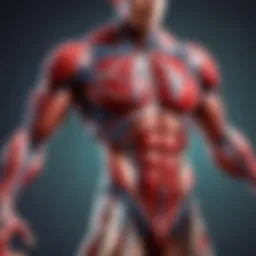 Illustration depicting the intricate network of blood vessels affected by hypertension