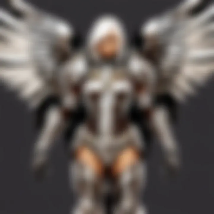 Intricate Silver Kayle Armor Design