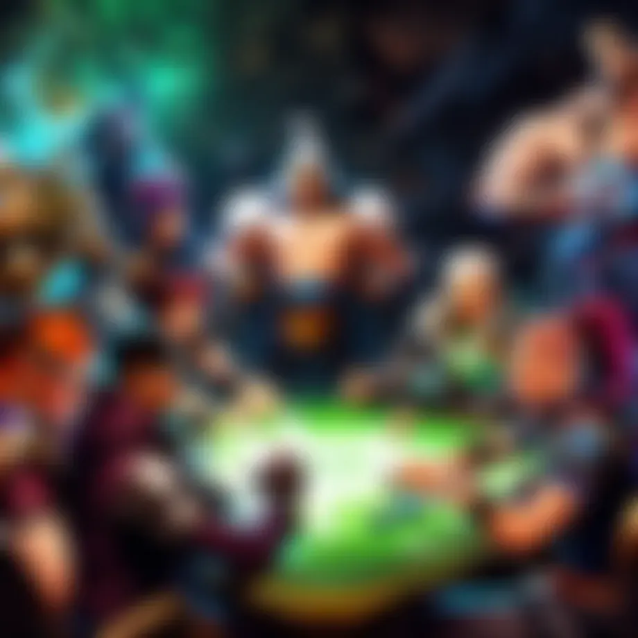 An overview of a competitive League of Legends team strategizing