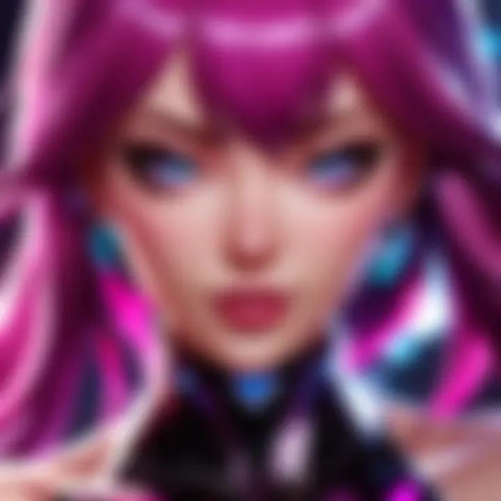 Comparison between regular contact lenses and K/DA Evelynn contact lenses