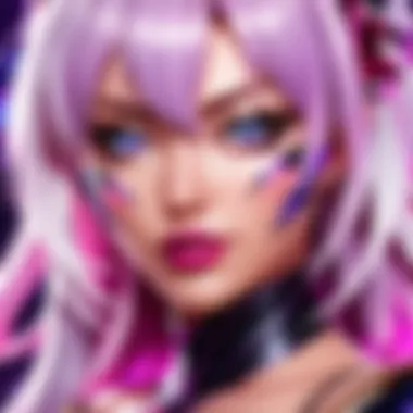 Mesmerizing Impact of K/DA Evelynn Contact Lenses in Cosplay Cosplayer showcasing the mesmerizing effect of K/DA Evelynn contact lenses