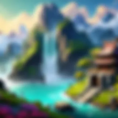 Capture Adventure with Illustrative Landscapes Illustrative League of Legends landscape wall decal