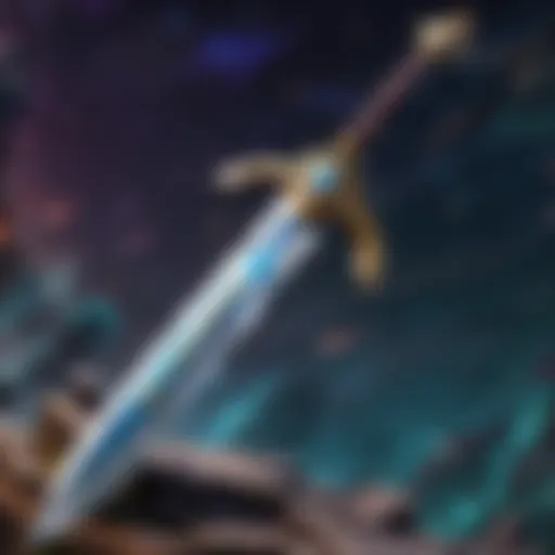 Gleaming sword of a legendary champion