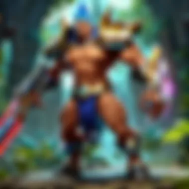 Showcasing Champion Abilities Champion abilities in action during a match