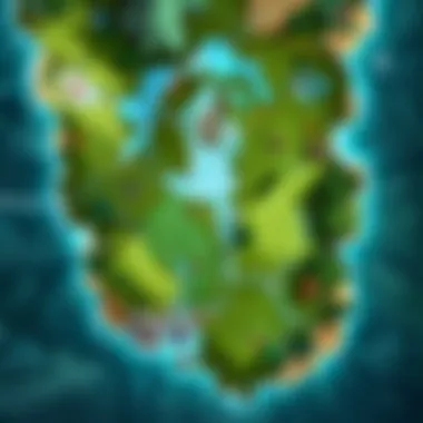 Map layout showcasing objectives in League of Legends