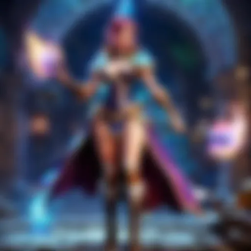 Sorceress casting powerful spell in League of Legends