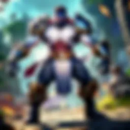 A vibrant illustration of a League of Legends champion in action during a match