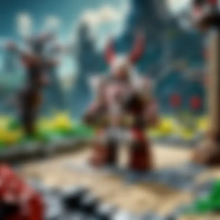 LEGO rendition of a League of Legends battleground with intricate details