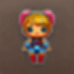 Vibrant LoL Doll Iron-On Patch Design