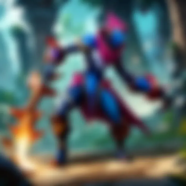 Ethereal depiction of a mystical champion in LoLscape