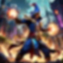 Mystical Sorcerer Casting Spell in League of Legends