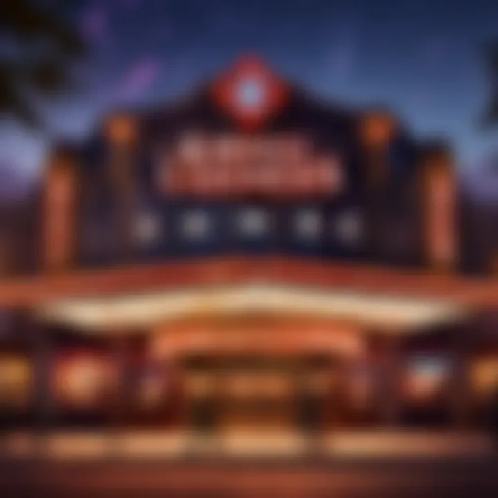 Ornate Movie Theater Marquee at Dusk