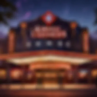 Twilight Glamour of AMC Marquee Ornate Movie Theater Marquee at Dusk