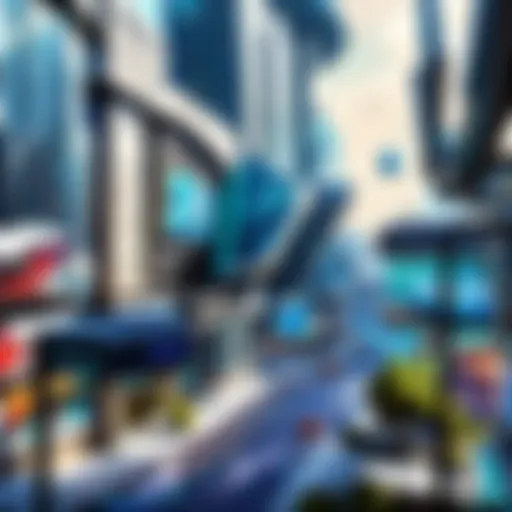 League of Legends futuristic cityscape