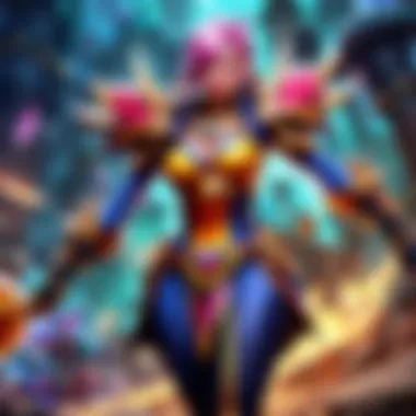 Vibrant League of Legends Merchandise A captivating display of League of Legends merchandise showcasing vibrant colors and designs