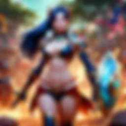 Sona showcasing her abilities in a dynamic battle scene