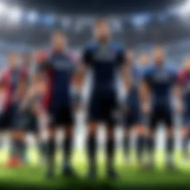 Tactical Brilliance: Team Preparation in Champions League Soccer team strategizing on the field