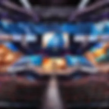 Esports Tournament Arena An overview of an esports tournament setup showcasing the arena and equipment