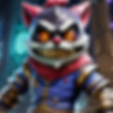 Close-Up of the Ziggs Statue A close-up view of the Ziggs Statue highlighting its detailed craftsmanship