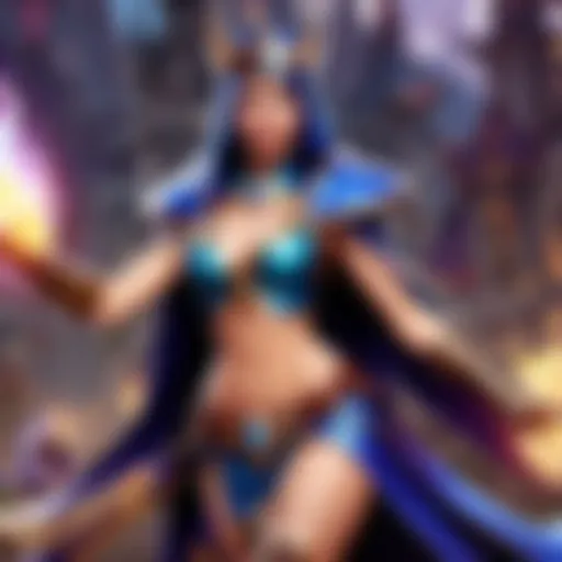 Mystical Sorceress manipulating powerful magic in League of Legends