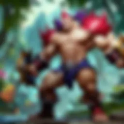 Diagram illustrating the concept of strong side in League of Legends